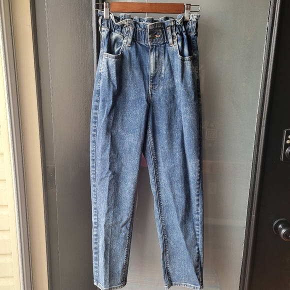 Women's Express Jeans Size 2 Pockets Elastic Waist Super High Rise 2020 - Picture 1 of 10